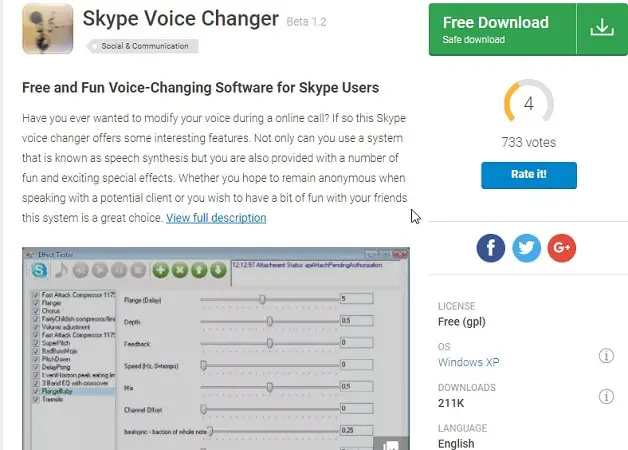 Skype Voice Changer