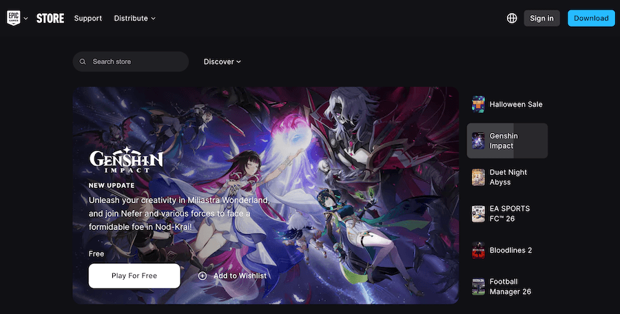 Epic Games Store – Weekly Free Game Giveaways