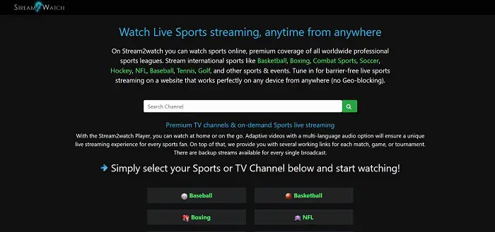 stream2watch- watch sports online free