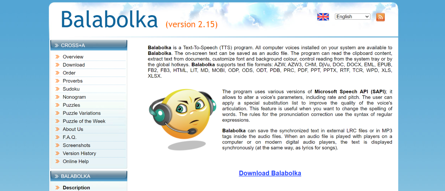 balabolka a text to speech program