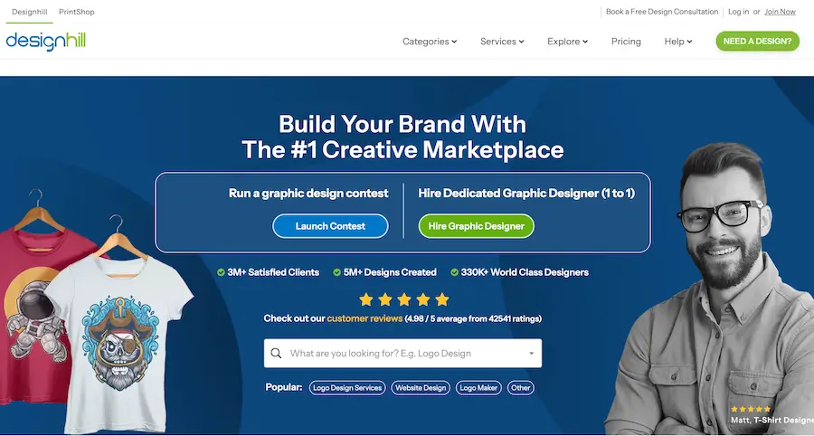 Designhill: Online Design Tool for Quick Customs
