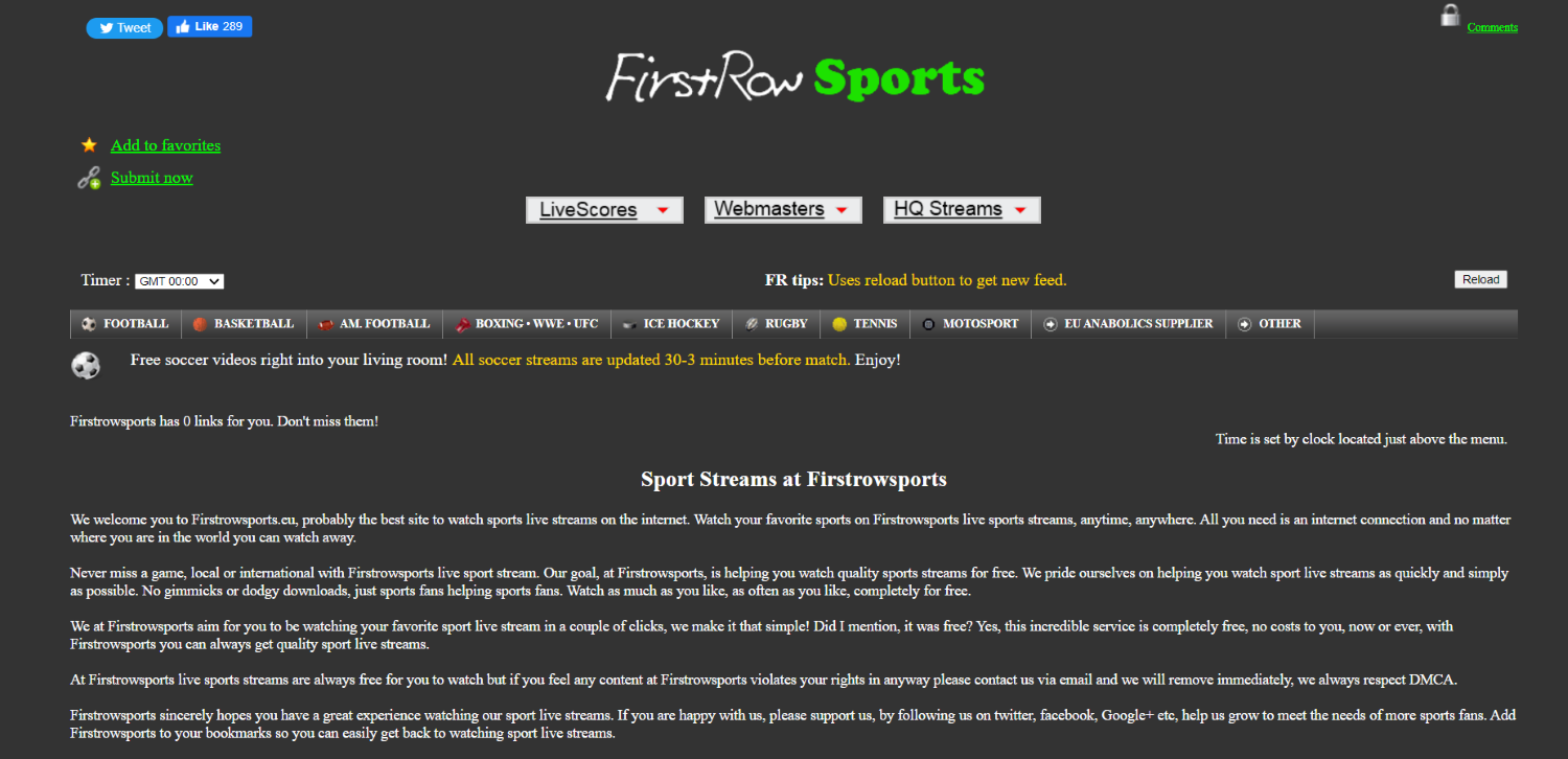 first row sports site