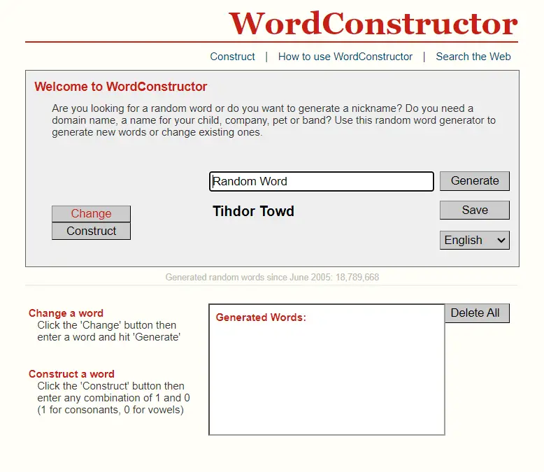 wordconstructor website