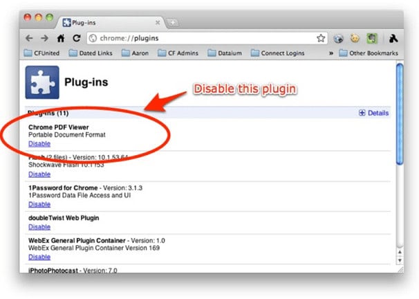 disable all plugins 