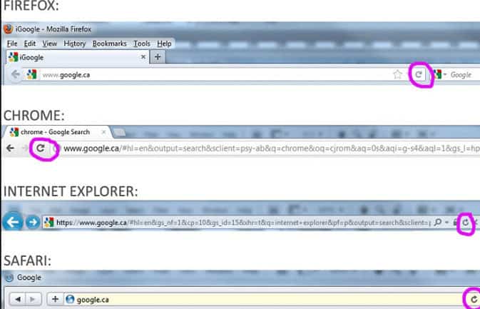 refresh your browser page