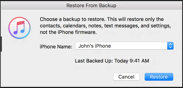 Restore Your iPhone