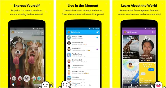 Snapchat- Photo sharing app