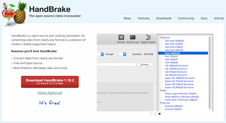 HandBrake Video Transcoder