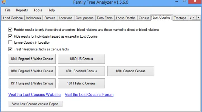 Family Tree Analyzer