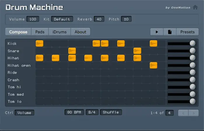 One Motion's Drum Machine