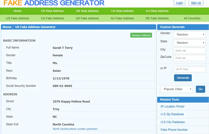 7 Best Random US Address Generator Websites - TechWhoop