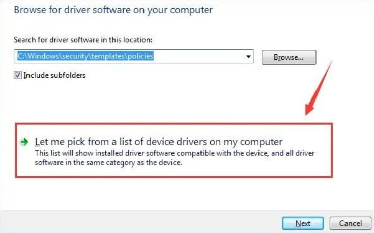 let me pick from the list options