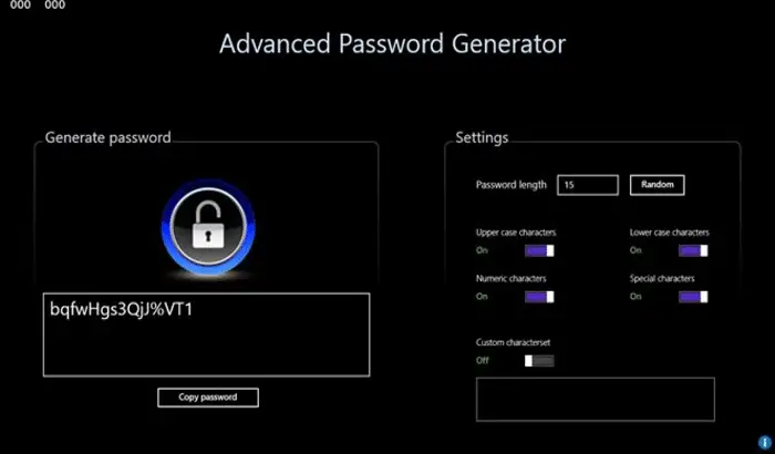 advanced password generator