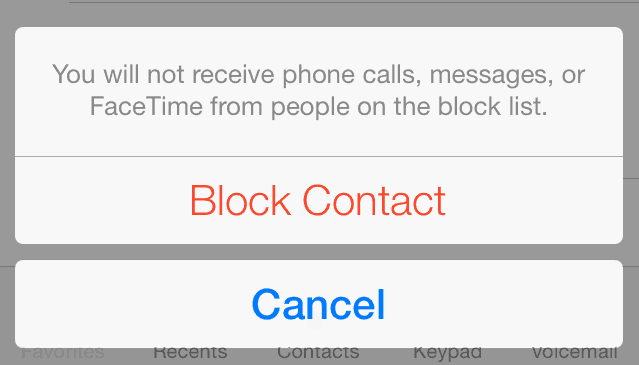 Block Contact