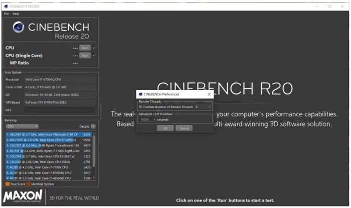 cinebench r20