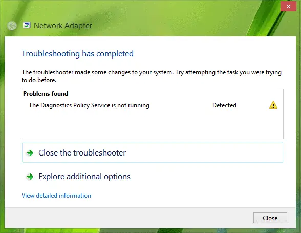 Windows Diagnostic Policy Service is Not Running
