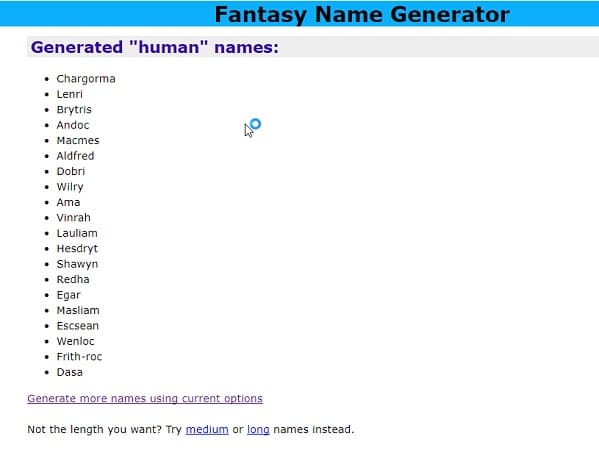 fantasy name generator algorithm