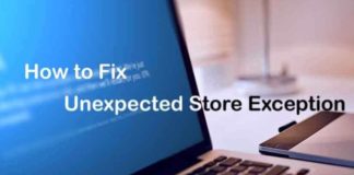 Fix Unexpected Store Exception Error