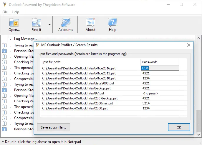 Outlook Password -TheGrideon
