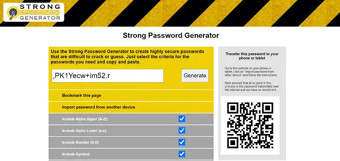 norton generate password