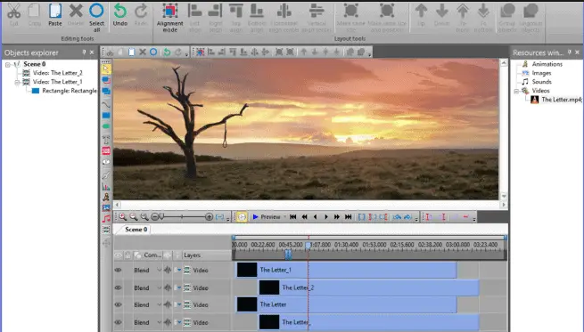 vsdc free video editor full screen option