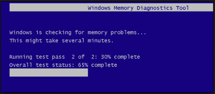 Windows Memory Diagnostic Tool