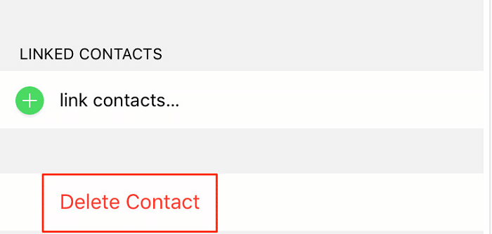 delete contact