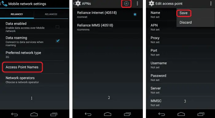 apn settings for android