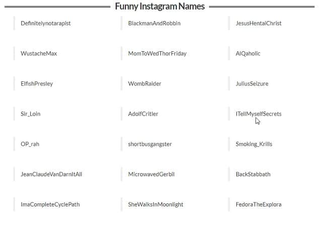 10 Websites To Generate Instagram Names Instagram Name Generator