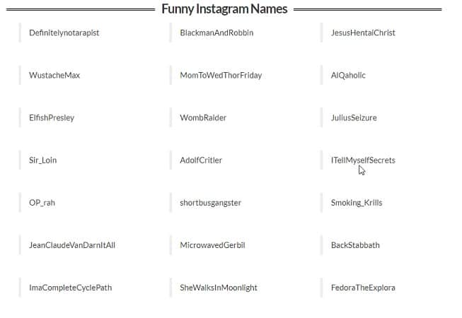 10 Websites To Generate Instagram Names Instagram Name Generator - roblox username generator girl