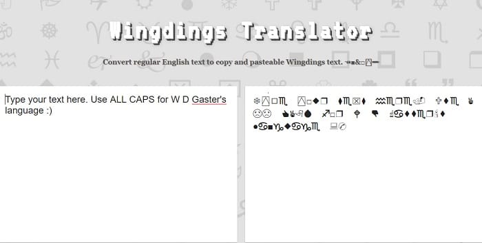 Gaster Language Generator