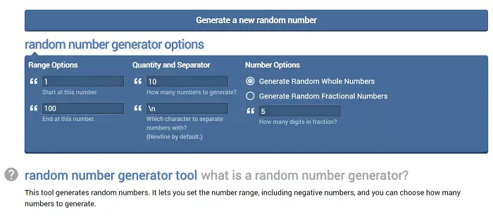 Latest 2020 16 Best Free Random Number Generator Tools Techwhoop