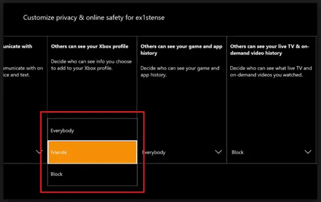Xbox Live privacy on Xbox One