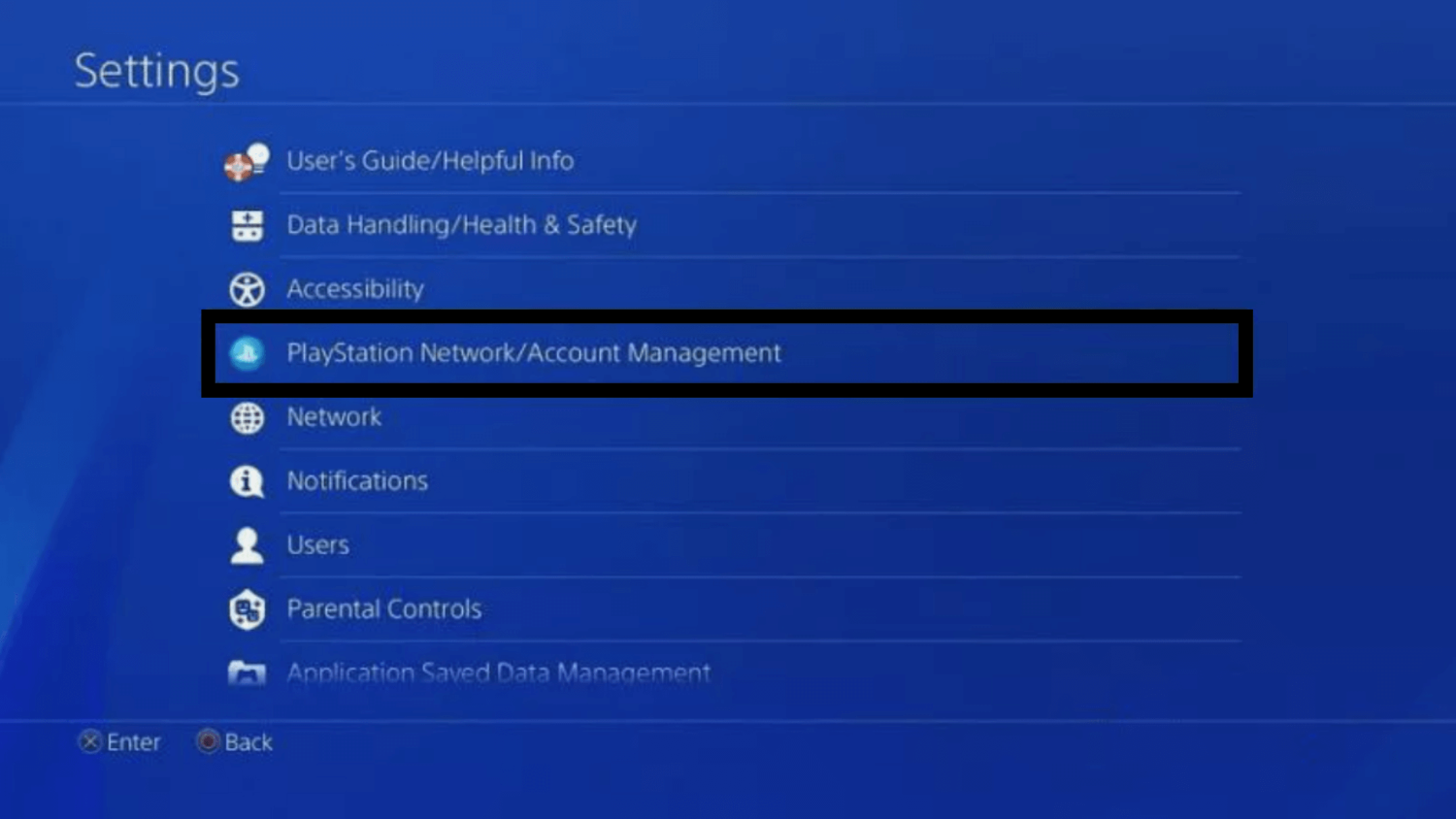 account management in ps settings