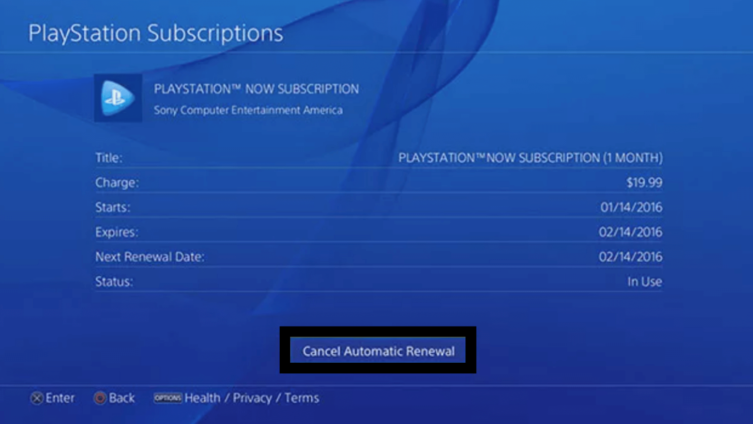 ps now cancel