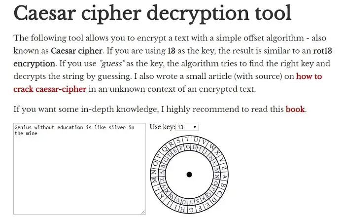 caesar cipher decoder caesar cipher decoder