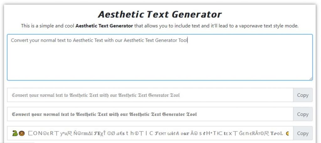 asthtc - wide text generator