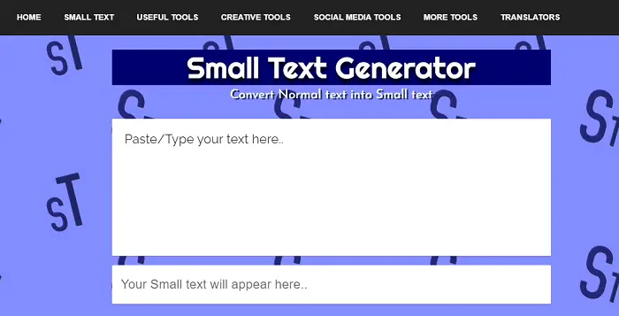 fontvilla small text generator