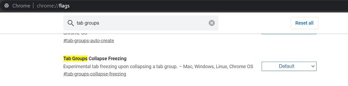 tab groups freeze flag
