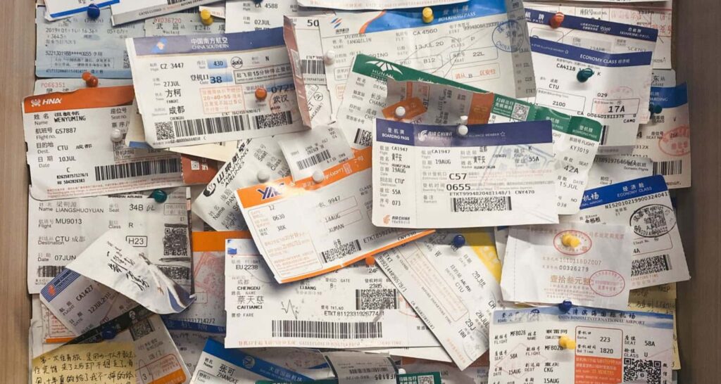 fake airline tickets
