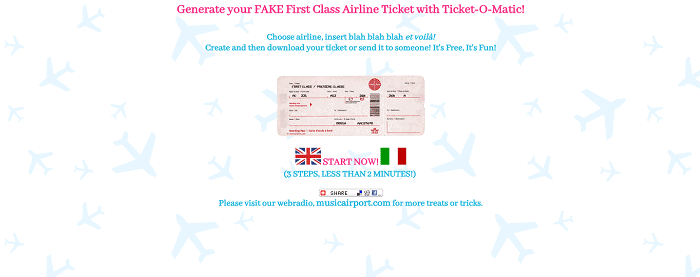 Free printable plane ticket template