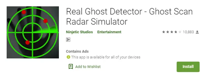 real ghost detector - ghost scan radar simulator