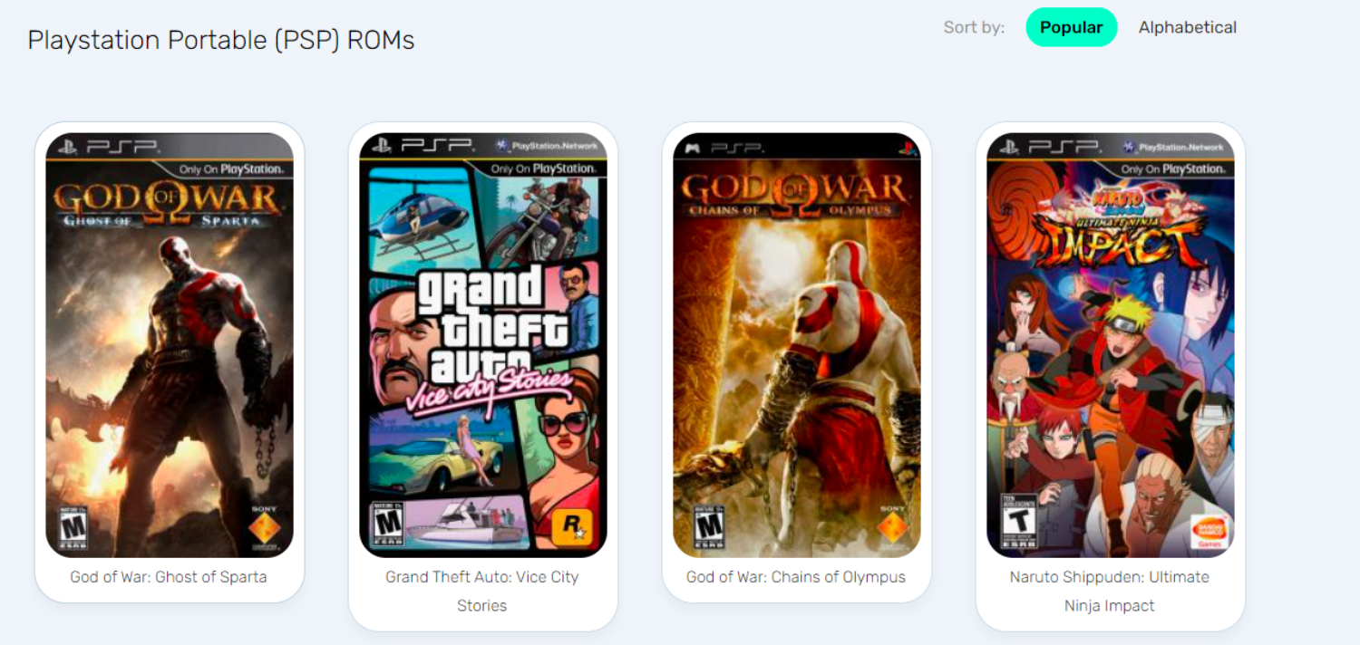 Top 12 Sites for Free PSP ROMs Download