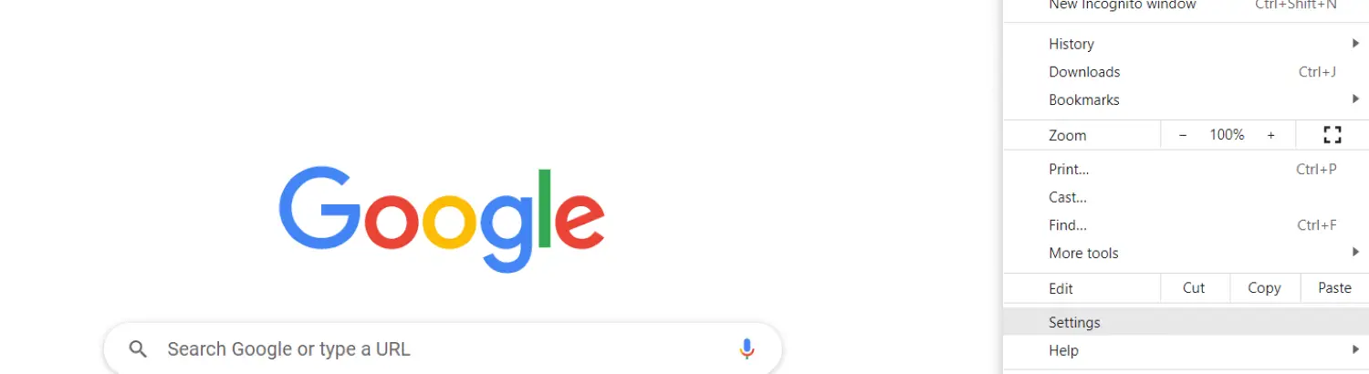 setting option in google chrome