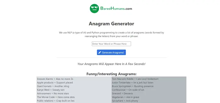 AnagramSite