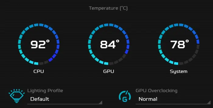 cpu and gpu temperatures