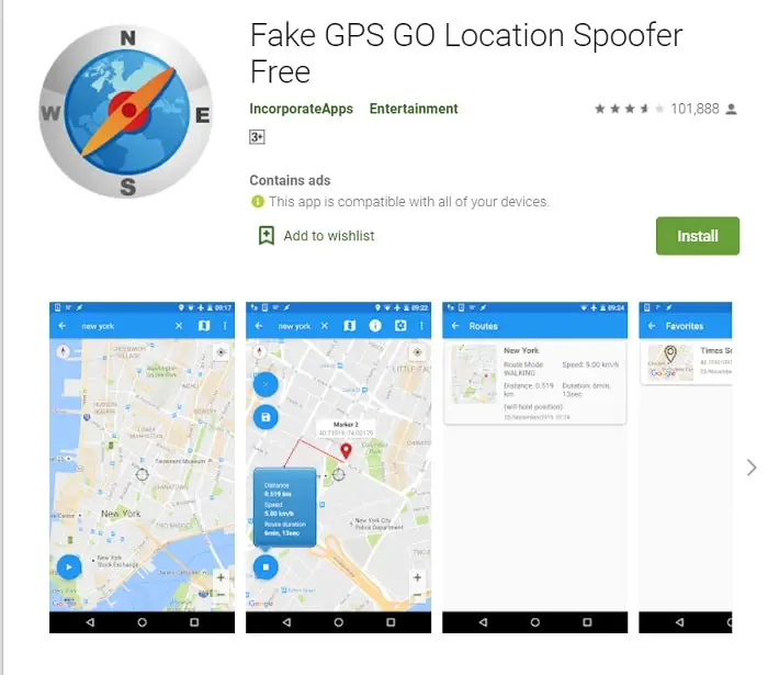free fake gps spoofer