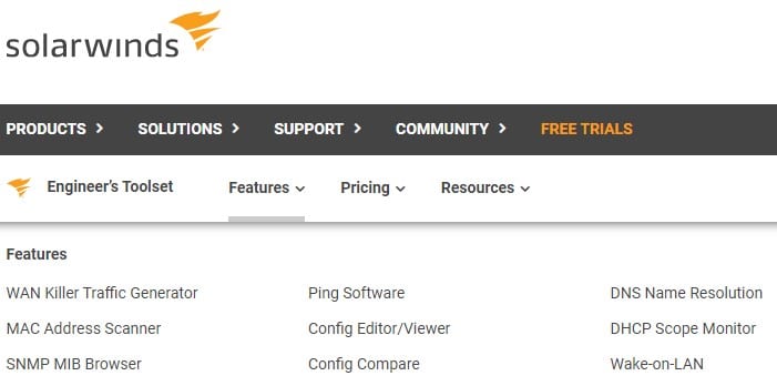Solar winds CPU monitor