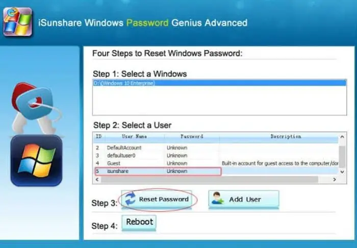 Windows password recovery tools