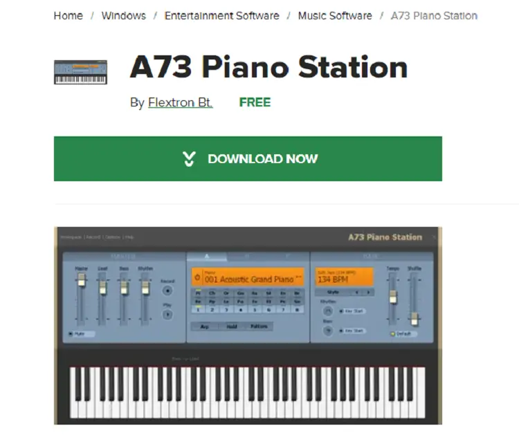 a73 piano station download